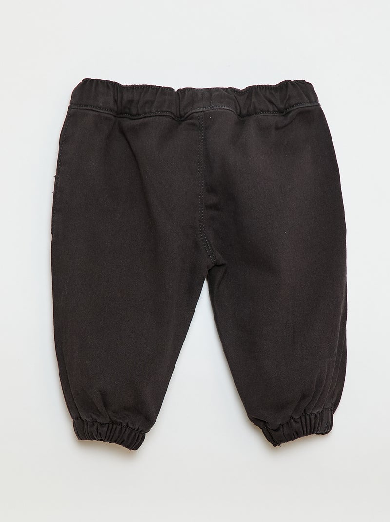 Pantalon relax fit Noir - Kiabi