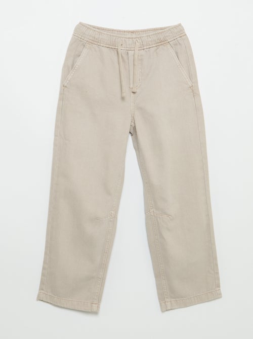 Pantalon relaxed fit taille élastiquée - Kiabi