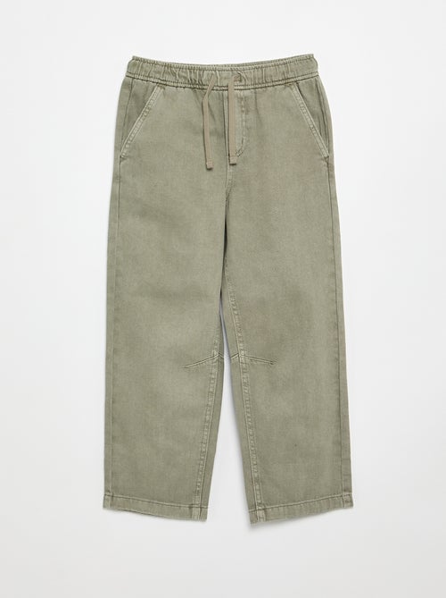 Pantalon relaxed fit taille élastiquée - Kiabi