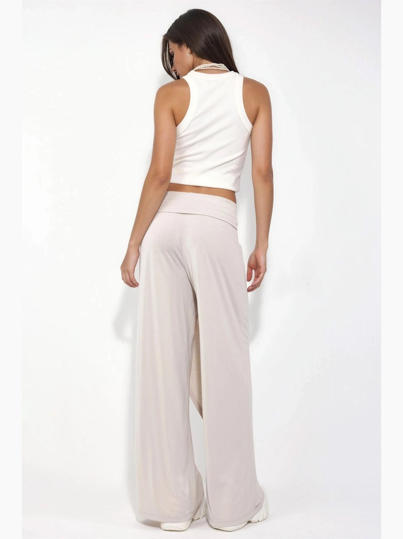 Pantalon salwar à jambes larges busem Beige argile - Kiabi