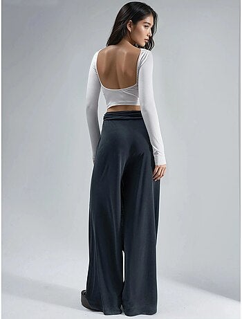 Pantalon salwar à jambes larges busem