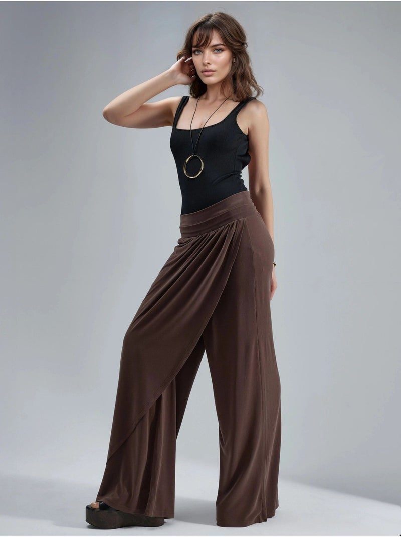 Pantalon salwar à jambes larges busem Marron clair - Kiabi