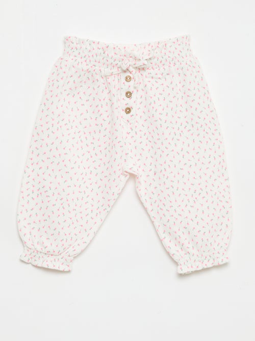 Pantalon Sarouel en jersey de coton - Kiabi Pantalon Sarouel en jersey de coton - Kiabi