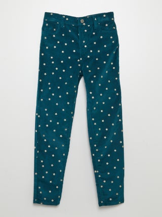 Pantalon skinny en velours