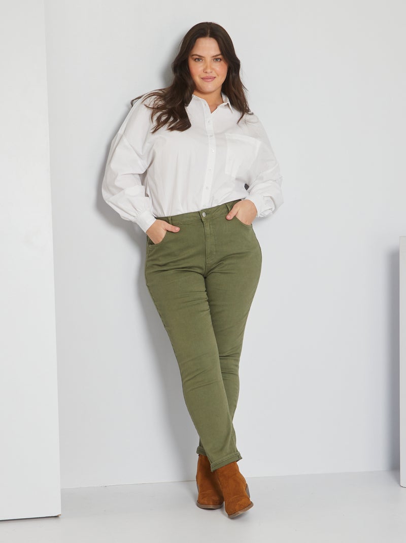 Pantalon skinny Kaki - Kiabi