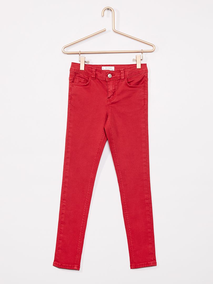 Pantalon skinny rouge - Kiabi