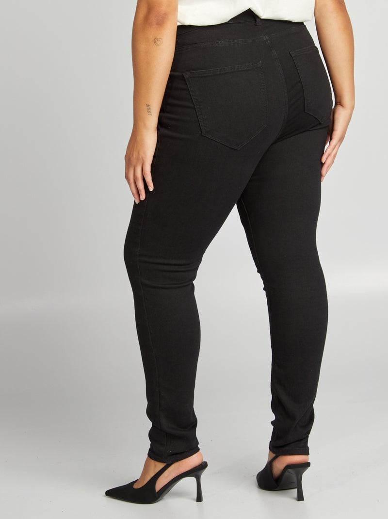 Morgan cropped low waist slim fit pantalon zwart