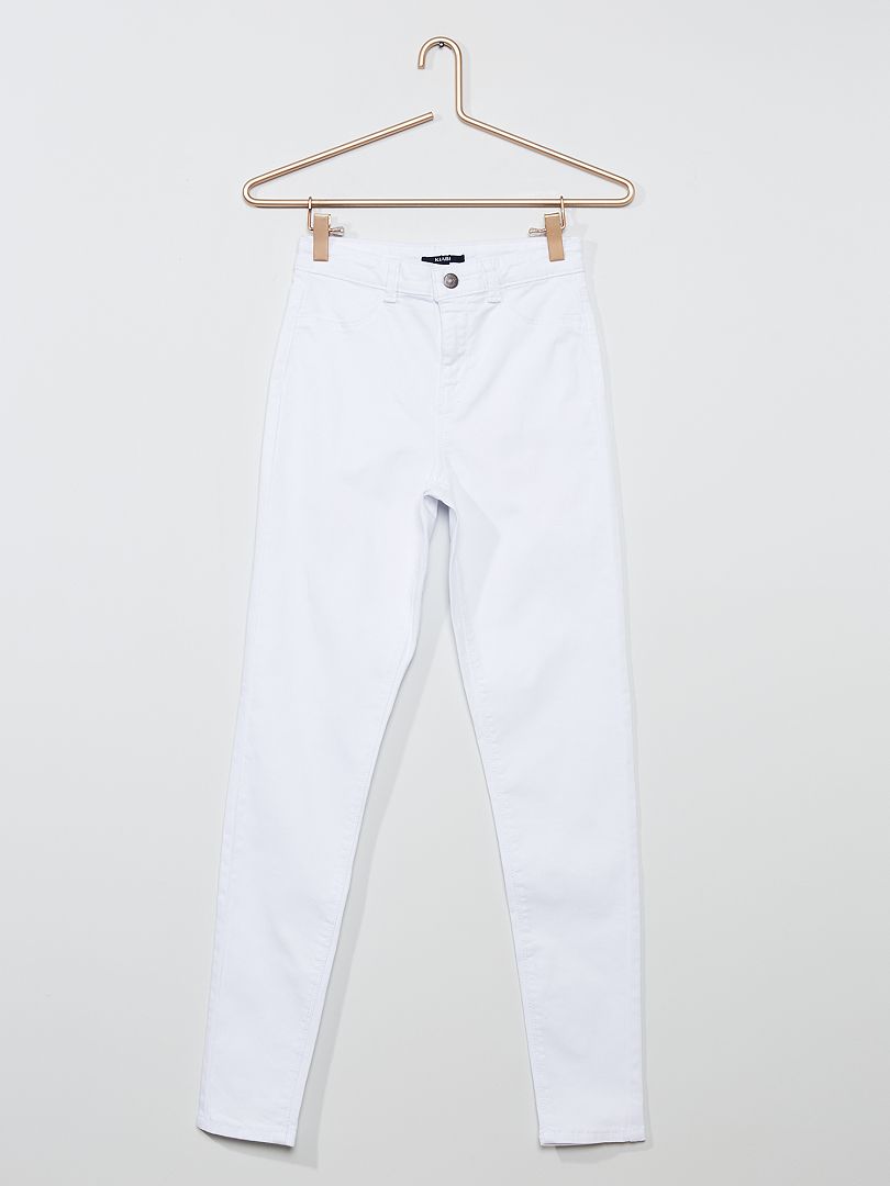 Pantalon skinny stretch blanc - Kiabi