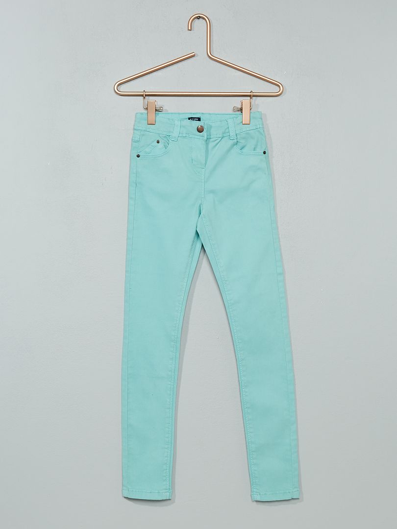 Pantalon skinny stretch bleu vert - Kiabi