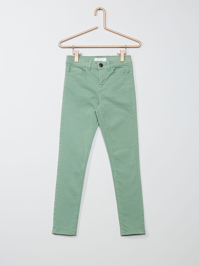 Pantalon skinny vert amande - Kiabi