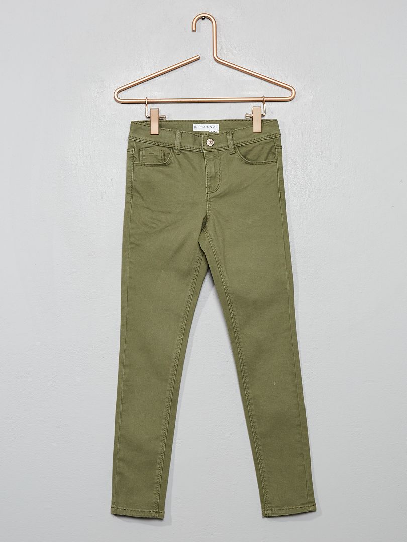 Pantalon skinny vert lichen - Kiabi
