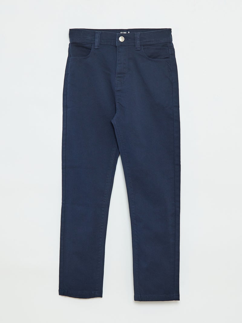 Pantalon slim - coupe ajustée 4 poches Bleu - Kiabi