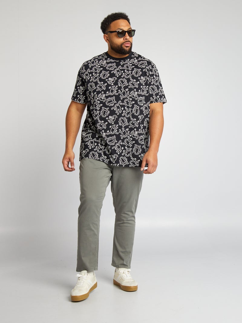 Pantalon slim - L30 Kaki grisé - Kiabi
