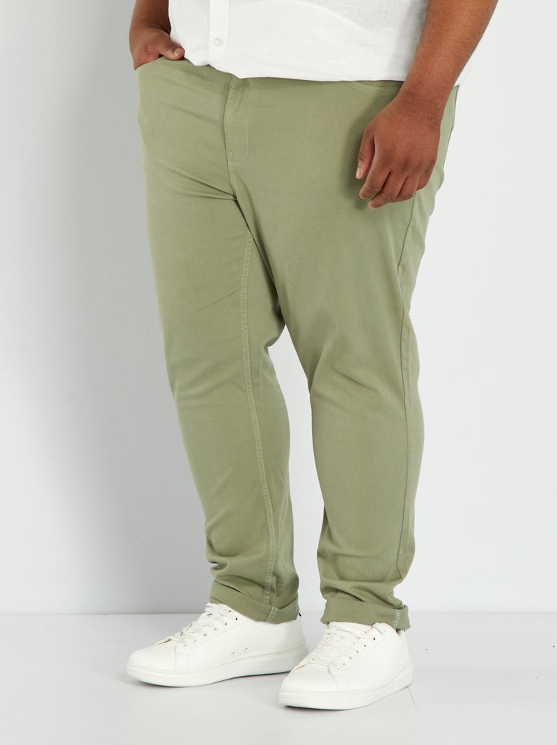 Pantalon slim - L32 gris - Kiabi