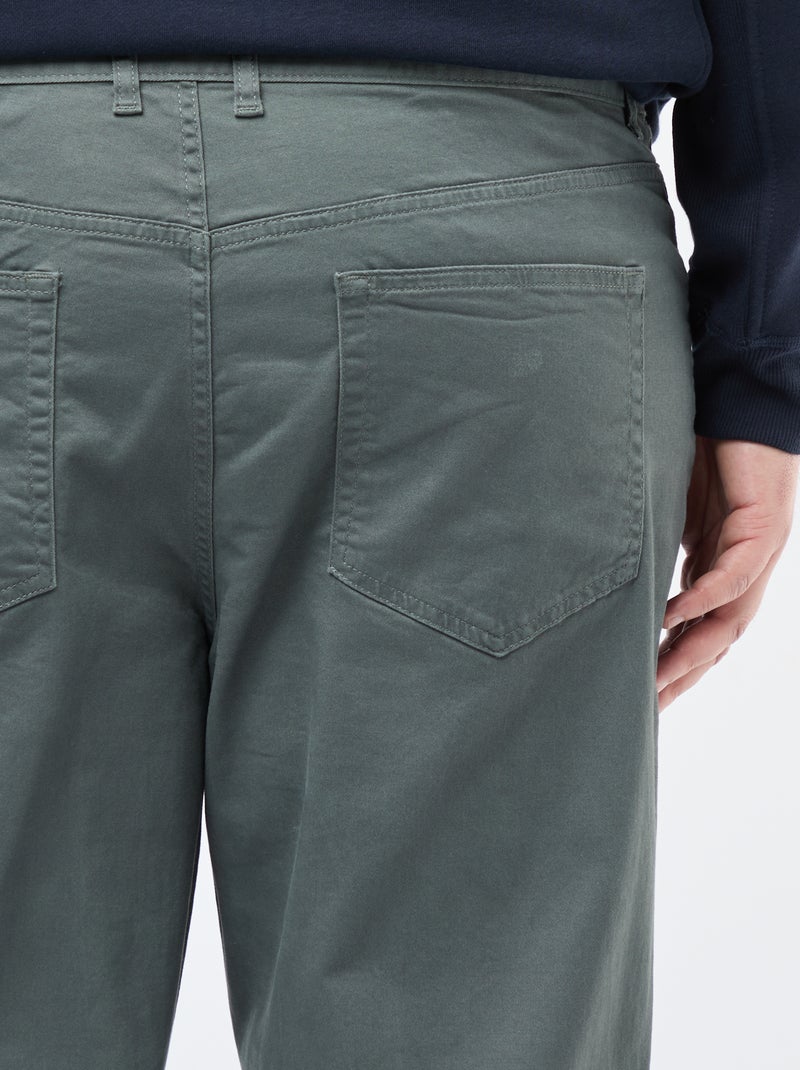 Pantalon slim - L34 Vert - Kiabi