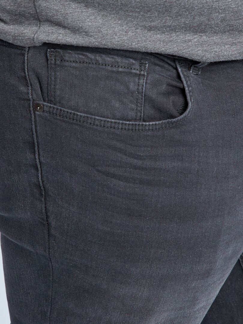 Pantalon slim en denim - 32L Gris - Kiabi