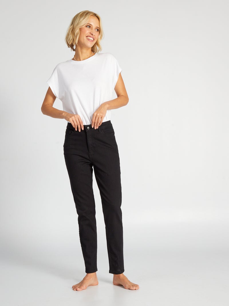 Pantalon slim en denim - 32L Noir - Kiabi