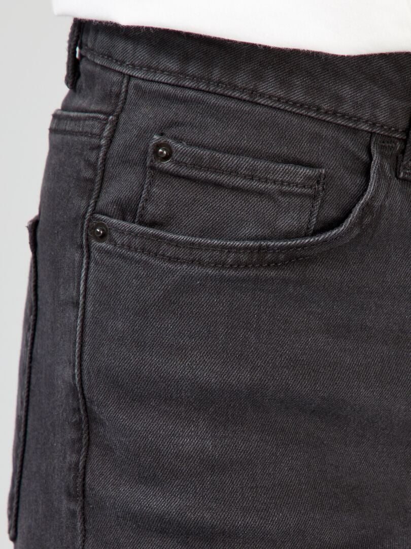 Pantalon slim en denim - L30 Noir délavé - Kiabi