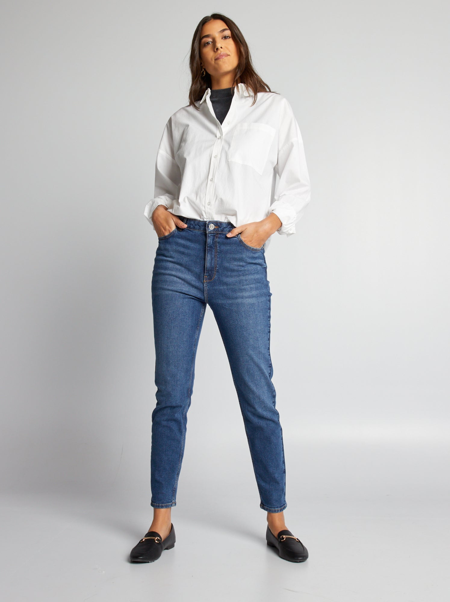 Pantalon bleu clair femme