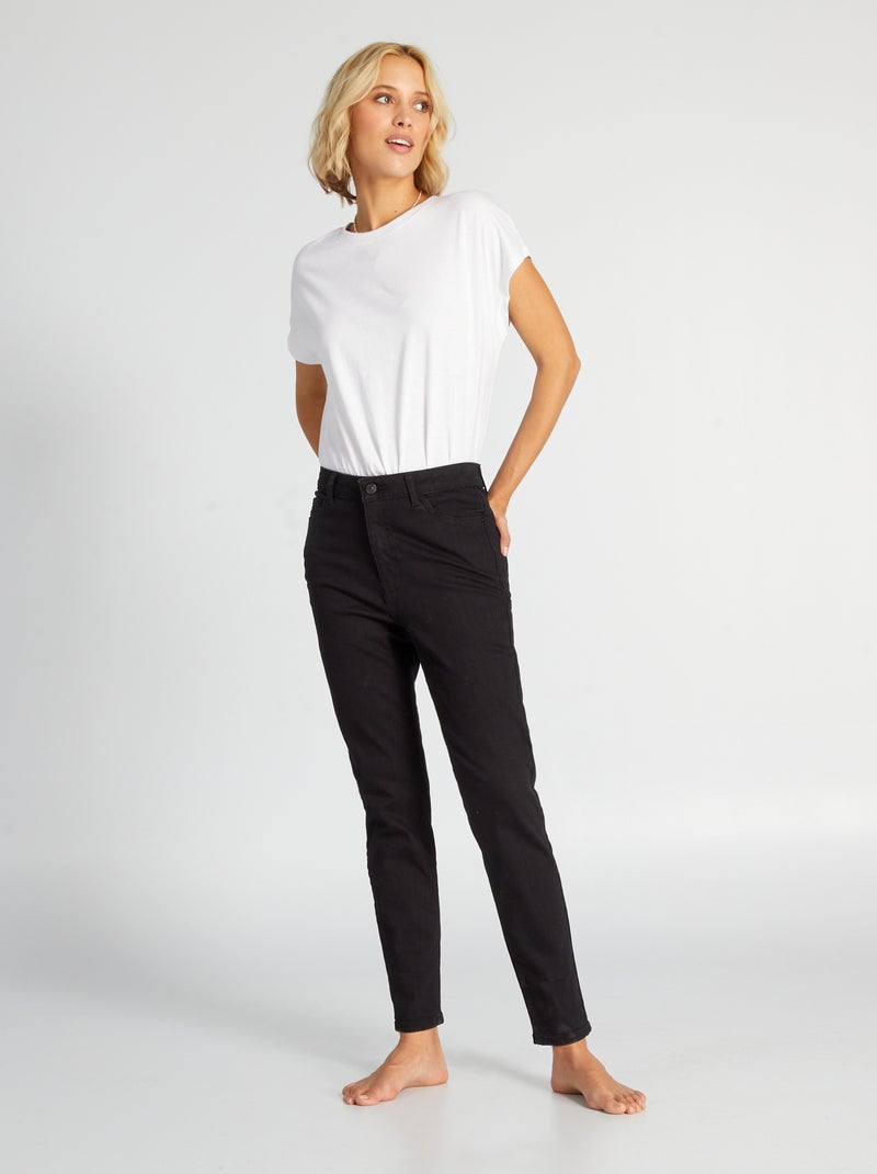 Pantalon slim en denim - L34 Noir - Kiabi