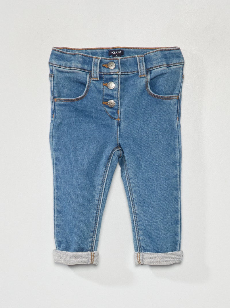 Pantalon slim en denim Bleu - Kiabi