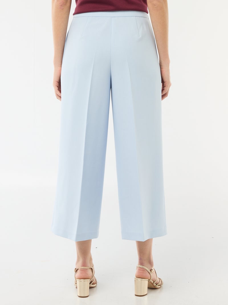 Pantalon slim femme chaîne et trame Bleu - Kiabi