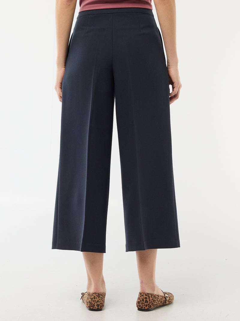 Pantalon slim femme en chaîne et trame Bleu - Kiabi