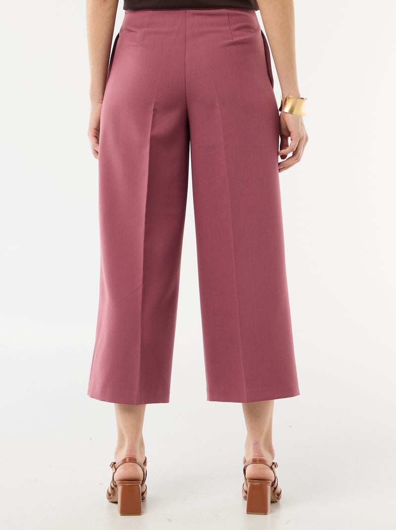 Pantalon slim femme en chaîne et trame Rouge - Kiabi