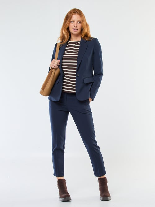Pantalon slim femme taille standard uni - Kiabi
