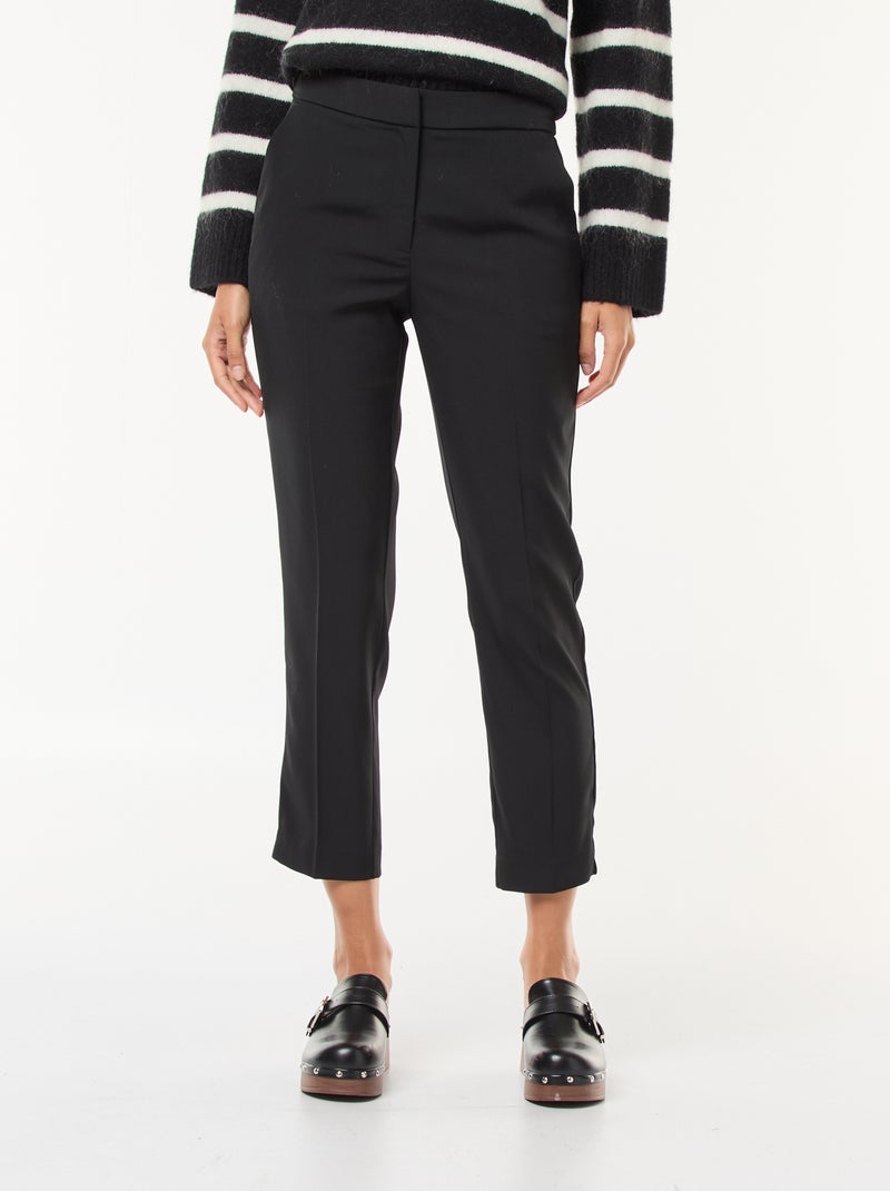 Pantalon slim femme uni Noir - Kiabi