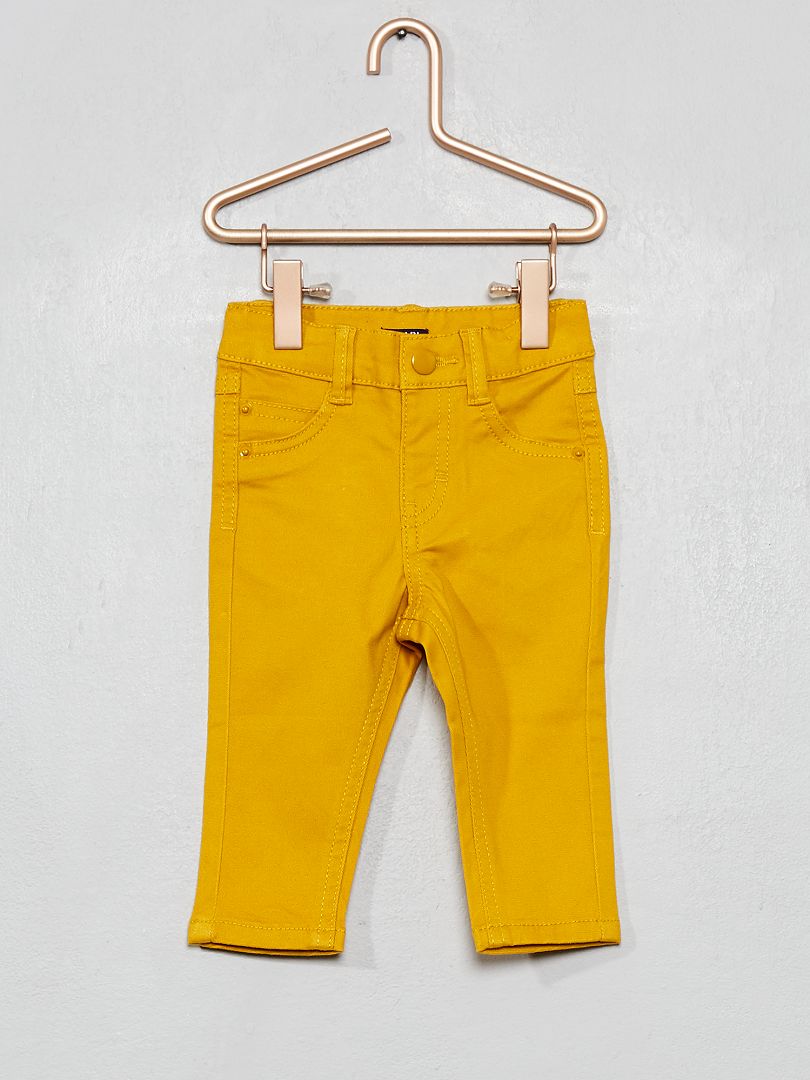 Pantalon slim jaune bronze - Kiabi