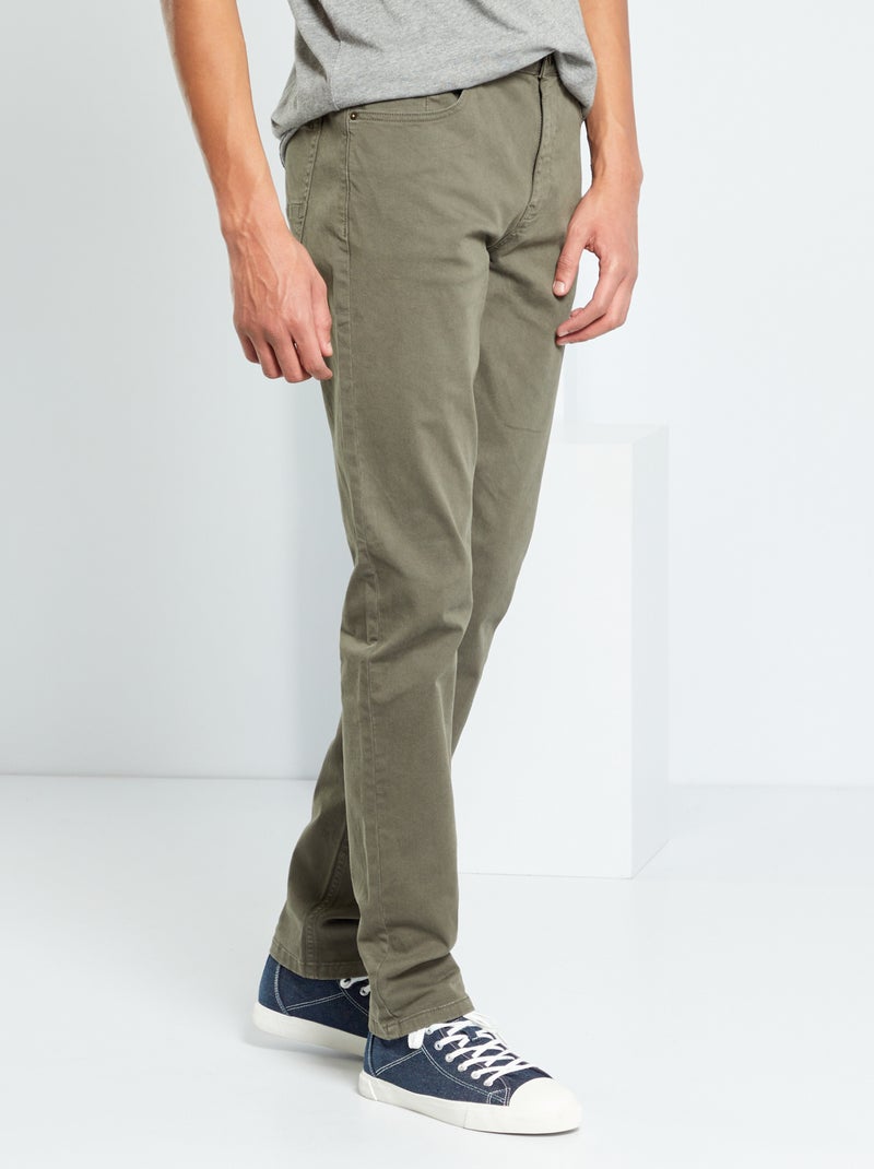 Pantalon slim L36 +1m90 Kaki clair - Kiabi