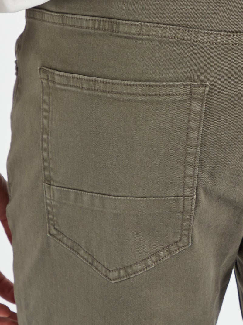 Pantalon slim L38 + de 2m Kaki clair - Kiabi