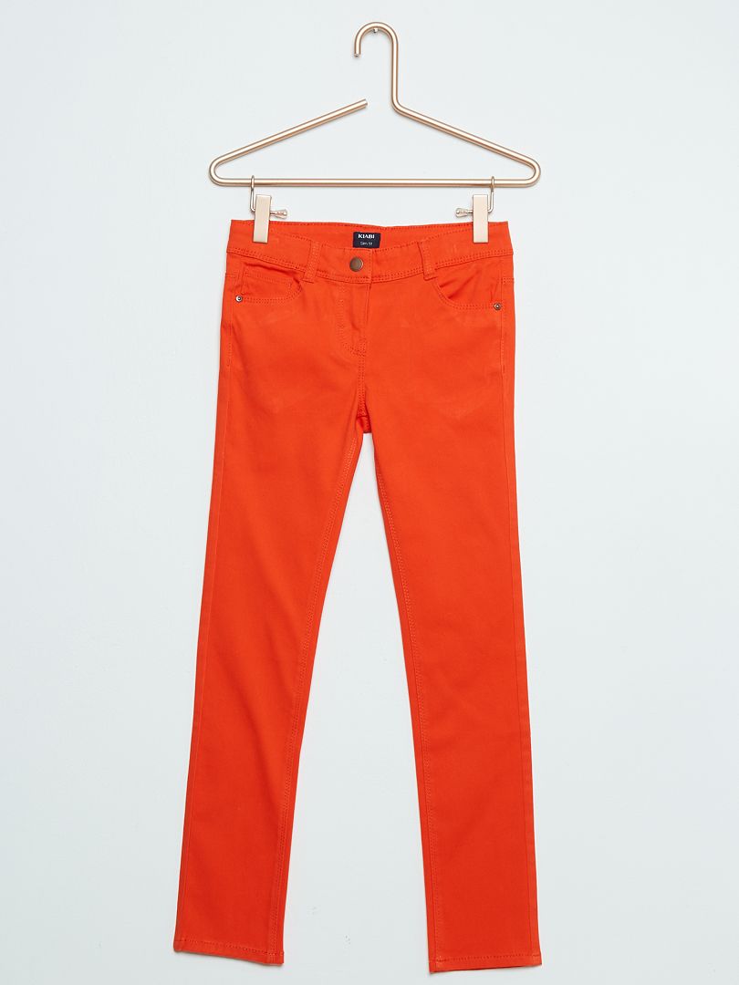 Pantalon slim orange - Kiabi