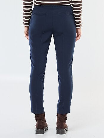 Pantalon slim femme uni à taille standard