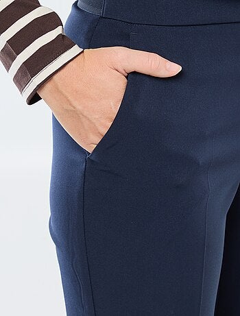Pantalon slim femme uni à taille standard