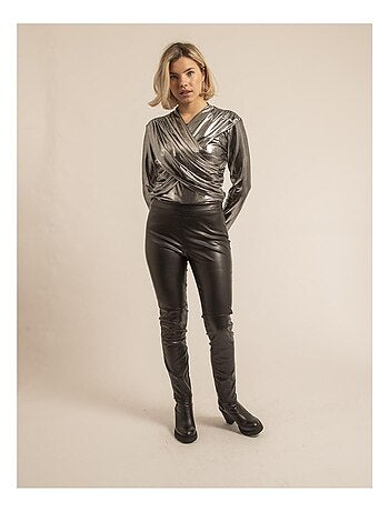 Pantalon slim simili erona