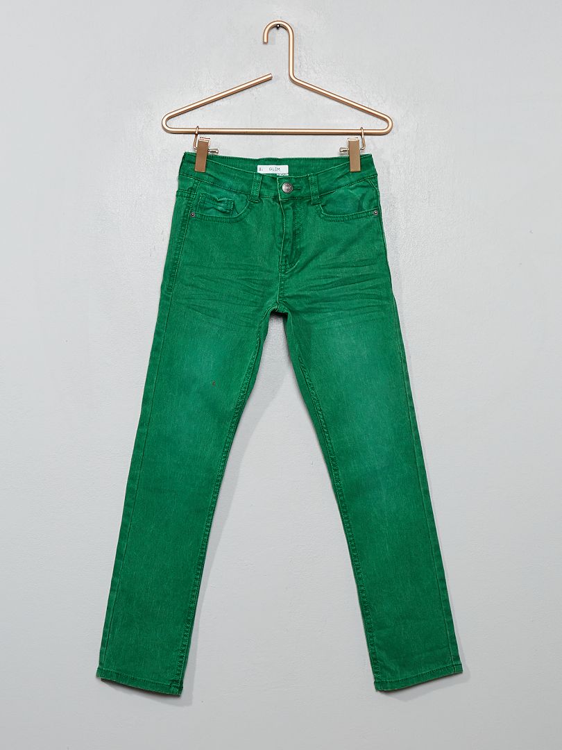 Pantalon slim vert - Kiabi