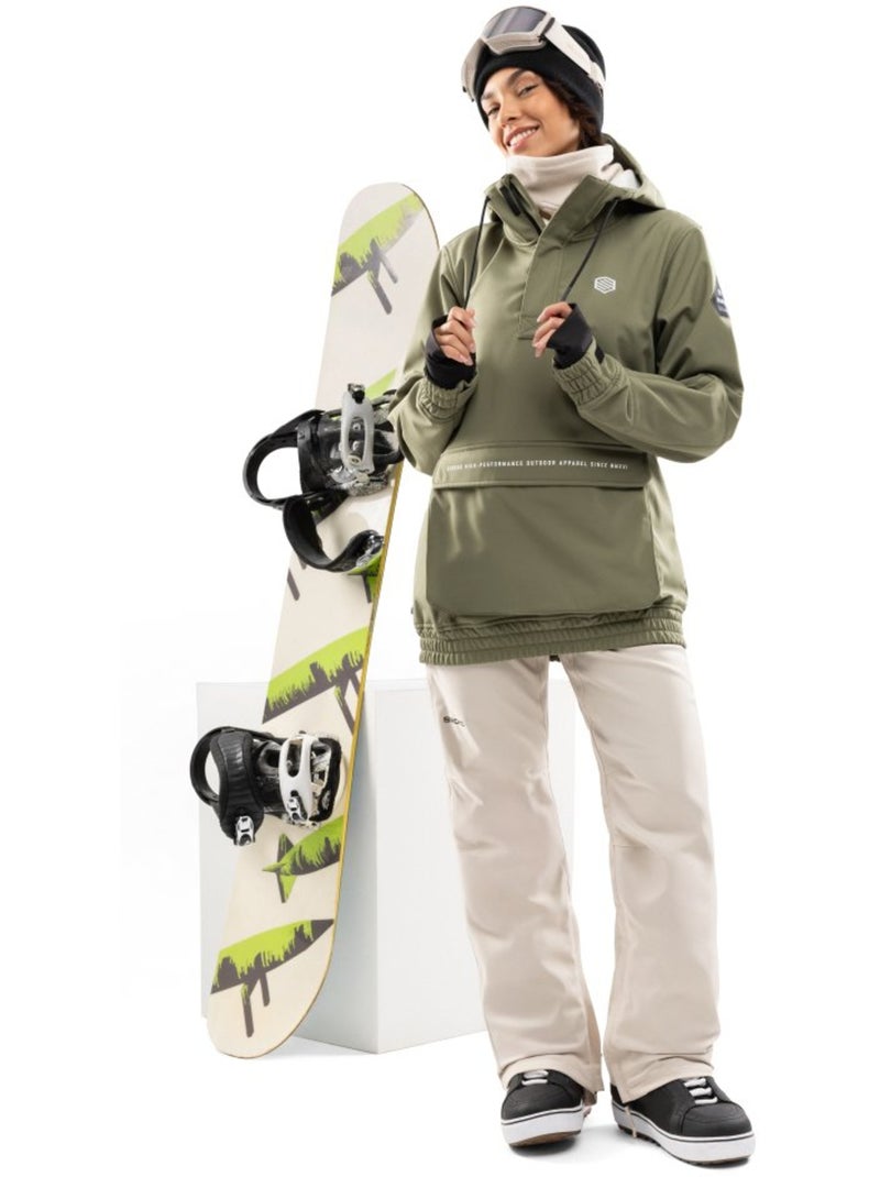 Pantalon snowboard hardshell femme sports d'hiver femme p2-w naeba Beige - Kiabi