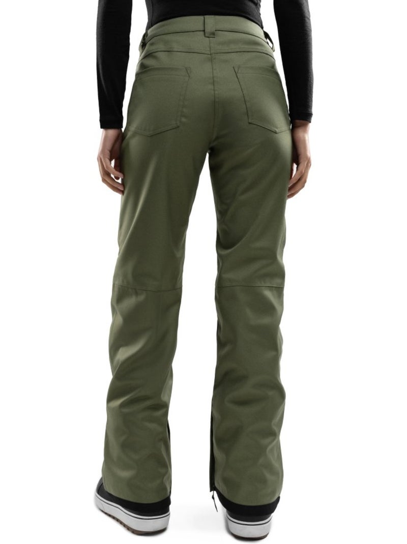 Pantalon snowboard hardshell femme sports d'hiver femme p2-w taiga Vert - Kiabi