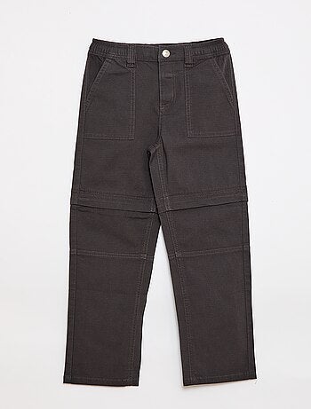 Pantalon straight en coton uni - Collection facile à enfiler