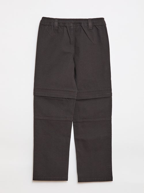 Pantalon straight en coton uni - Collection facile à enfiler - Kiabi