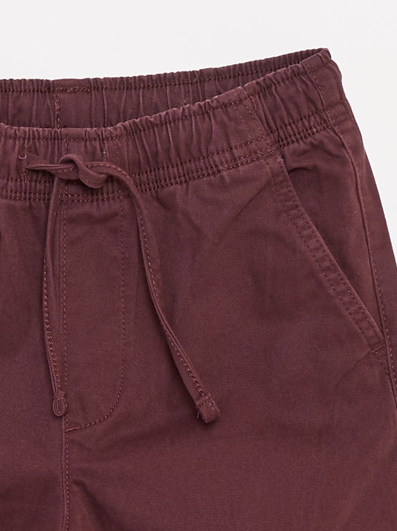 Pantalon stretch multipoches Violet - Kiabi