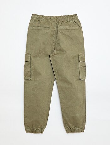 Pantalon stretch uni multipoche
