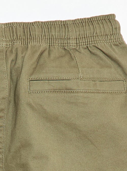 Pantalon stretch uni multipoche - Kiabi