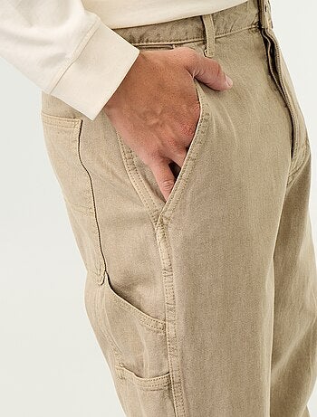Pantalon style carpenter en denim