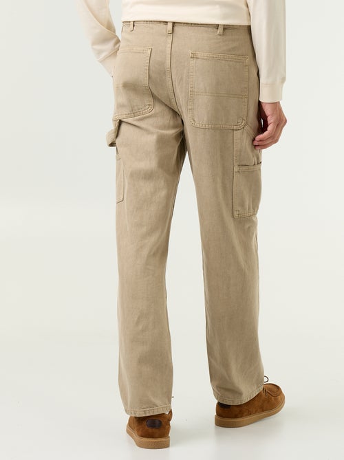Pantalon style carpenter en denim - Kiabi Pantalon style carpenter en denim - Kiabi