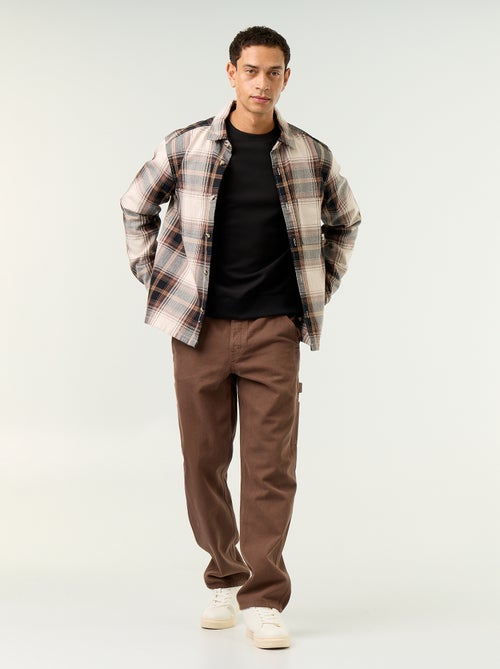 Pantalon style carpenter en denim - Kiabi Pantalon style carpenter en denim - Kiabi