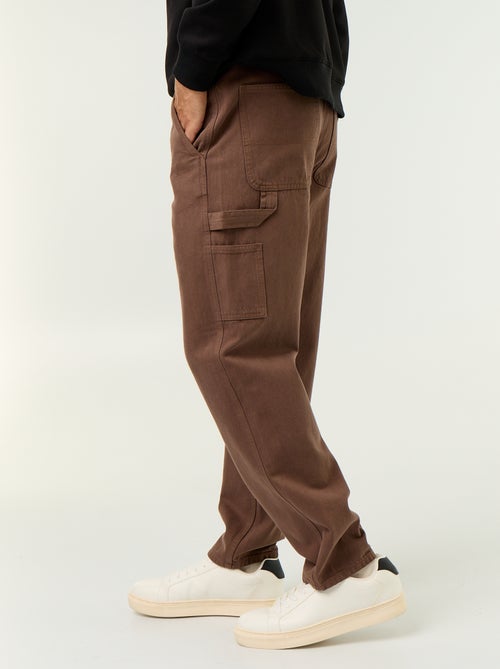 Pantalon style carpenter en denim - Kiabi Pantalon style carpenter en denim - Kiabi