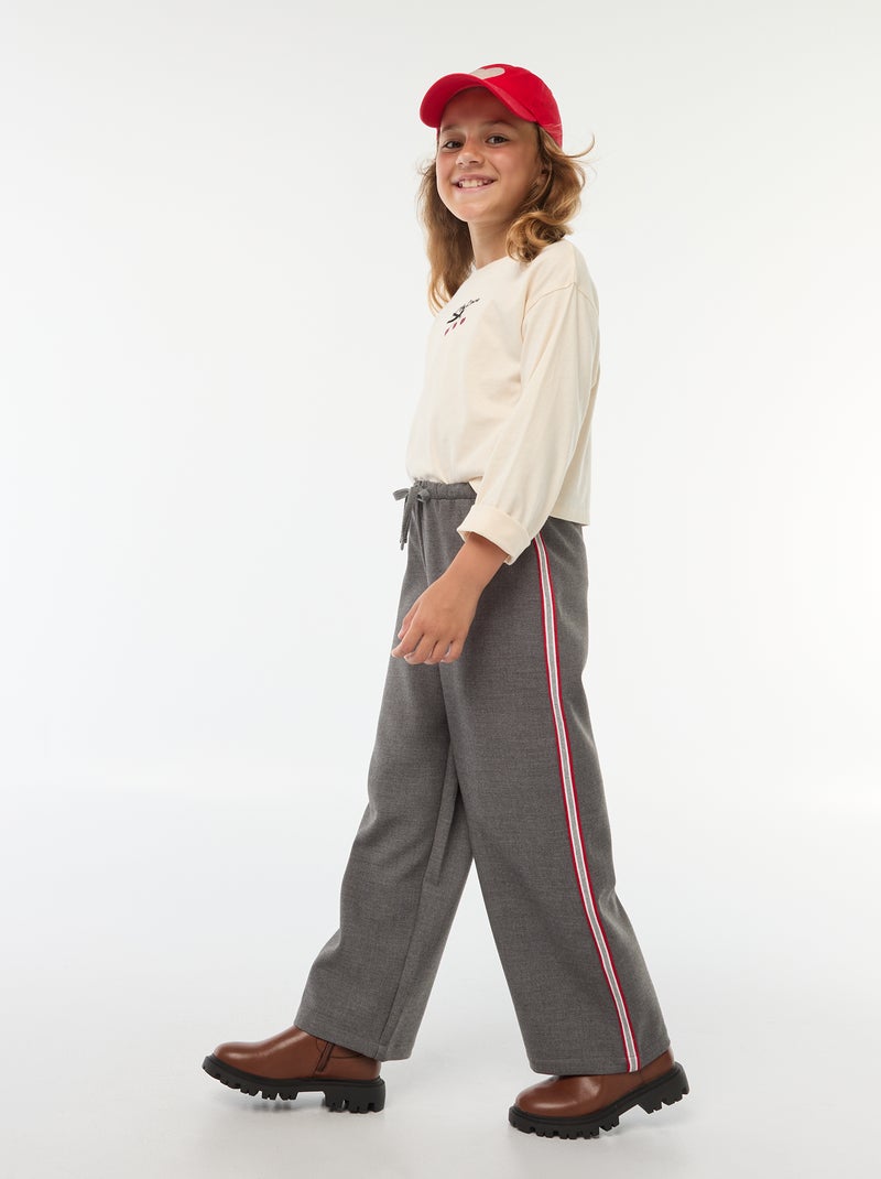 Pantalon style jogging Gris - Kiabi